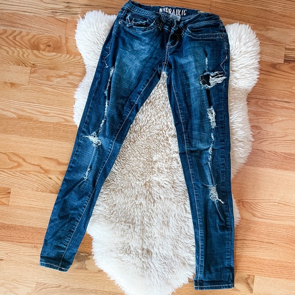 Hydraulic womens skinny distressed jeans - Picture 1 of 7